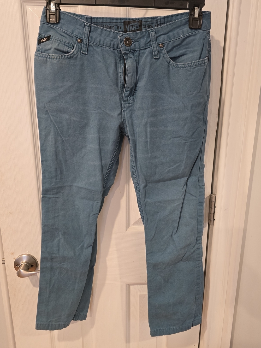 Vans V76 Skinny Skate Pants Men's Tag 32 (Altered to 29x25.5) Teal Canvas